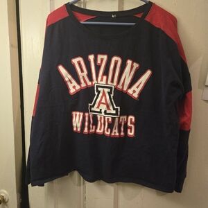 Arizona Wildcats Navy & Red Crewneck Sweatshirt